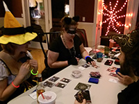 Playtesting in full costume at a Halloween party